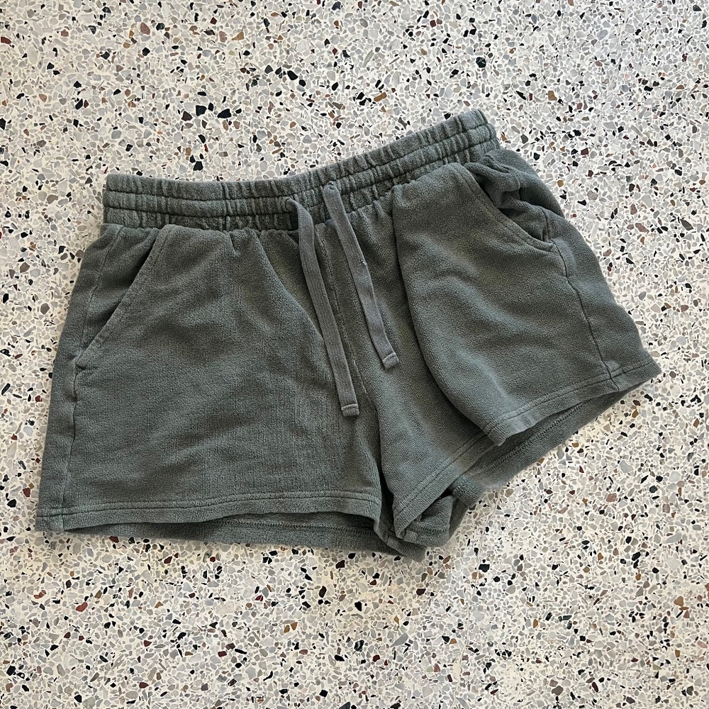 old navy green casual drawstring shorts size xs
